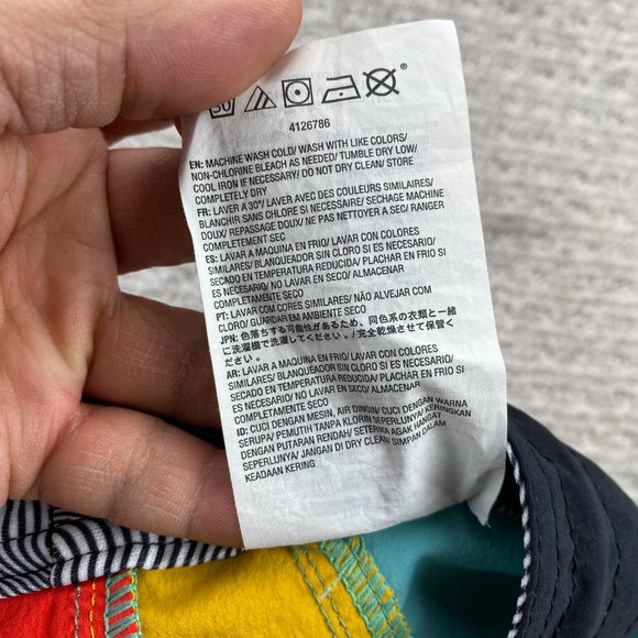 VOLCOM Swim Trunks Men 38 Teal Yellow Orange Bathing Suit Board Shorts Surfing - Picture 8 of 14